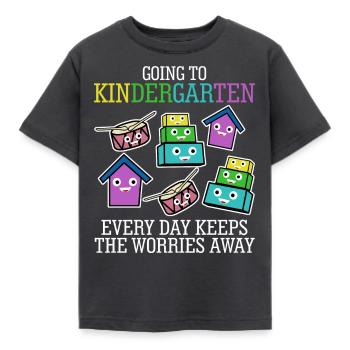 École maternelle - T-shirt Enfant - charbon - Devant - AI Model Kid Female (0cm)