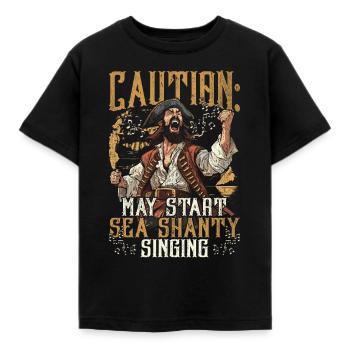 La prudence de la chorale des chants de la mer pourrait commencer à chanter des chants de chants de la mer - T-shirt Enfant - noir - Devant - AI Model Kid Female (0cm)