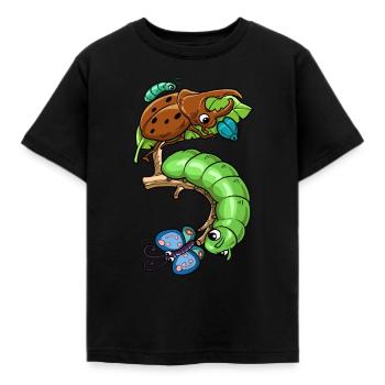 Insectes 5 Anniversaire - T-shirt Enfant - noir - Devant - AI Model Kid Female (0cm)