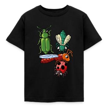 Insectes 4 Anniversaire - T-shirt Enfant - noir - Devant - AI Model Kid Female (0cm)