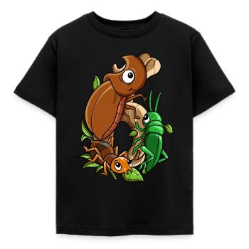 Insectes 6 Anniversaire - T-shirt Enfant - noir - Devant - AI Model Kid Female (0cm)