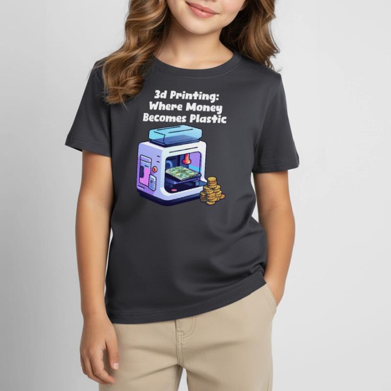 Impression 3D L’impression 3D L’argent devient plastique T-shirt Enfant