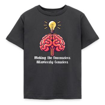 Psychologue inconscient hilarant conscient - T-shirt Enfant - charbon - Devant - AI Model Kid Female (0cm)