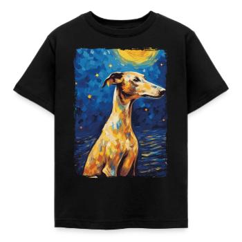 Galgo Español Nuit étoilée - T-shirt Enfant - noir - Devant - AI Model Kid Female (0cm)