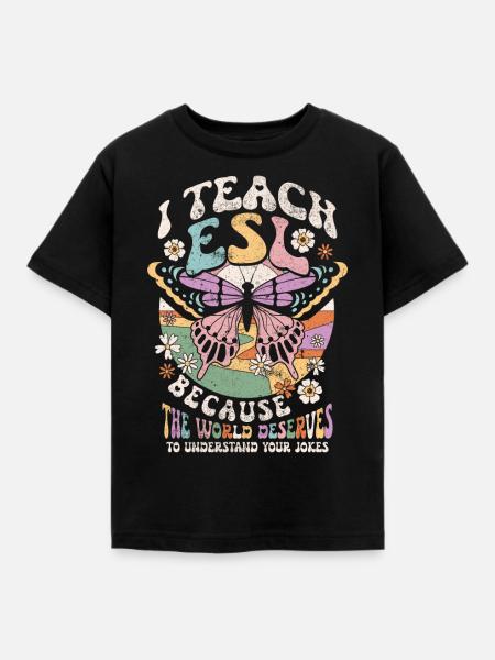 Englischlehrerin Sprachlehrer Englischlehrer - Kinder T-Shirt - Schwarz