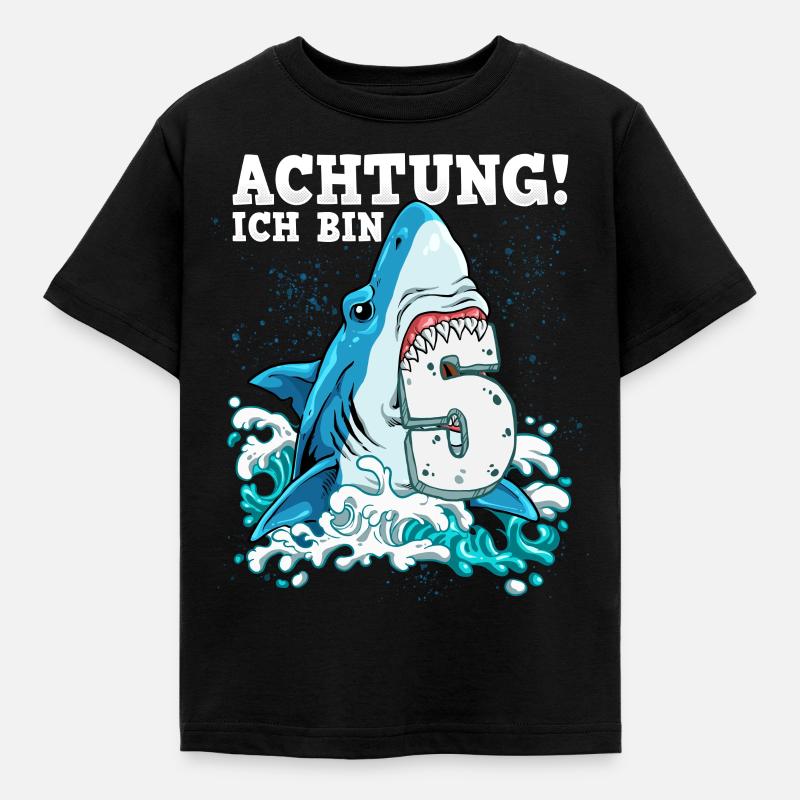 Requin du 5e anniversaire - T-shirt Enfant - noir