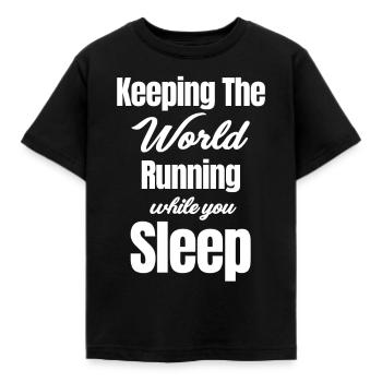 Faire tourner le monde pendant que vous dormez - T-shirt Enfant - noir - Devant - AI Model Kid Female (0cm)