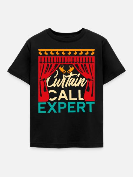 Schauspiellehrer Curtain Call Expert - Kinder T-Shirt - Schwarz
