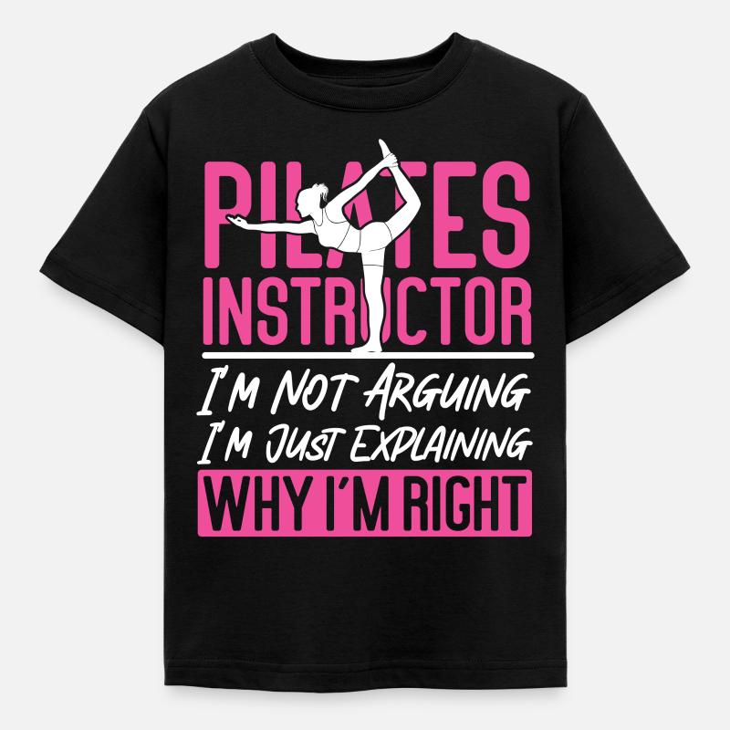 Instructeur de Pilates Professeur de Pilates - T-shirt Enfant - noir