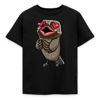 Daytime Sleeper Bird Kawaii Emoticon - Kids' T-Shirt - black - Front - AI Model Kid Female (0cm)