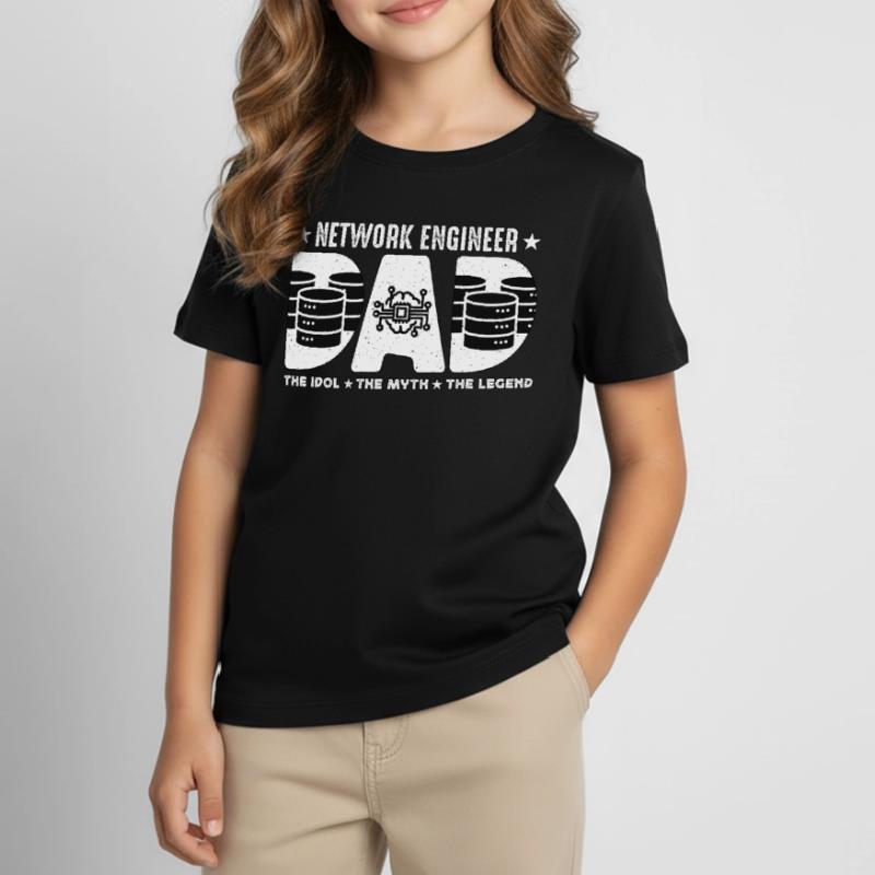 Network Engineer Dad The Idol Network Engineering Kinder T-Shirt
