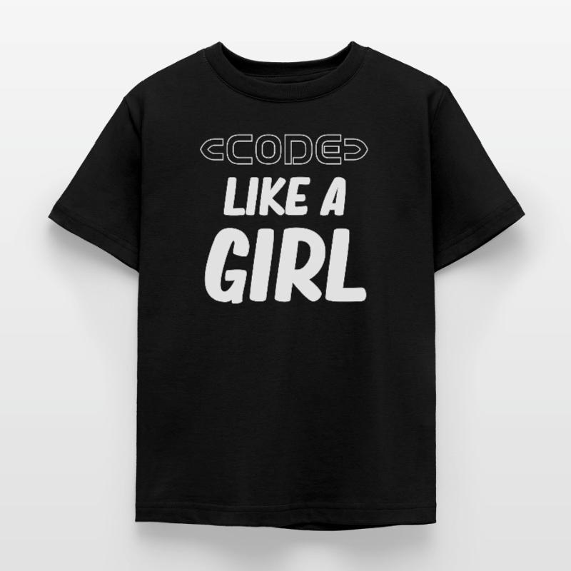 Coder comme une fille programmeuse fille ordinateur T-shirt Enfant