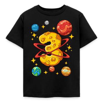 3 Anniversaire Astronaute de l’espace 3 ans - T-shirt Enfant - noir - Devant - AI Model Kid Female (0cm)