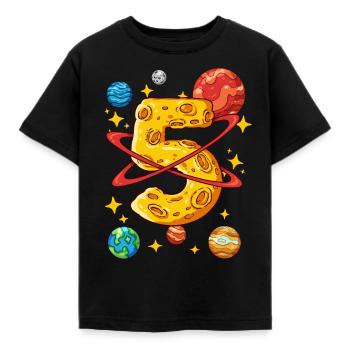 5 Birthday Space Space Astronaut 5 Years - Kids' T-Shirt - black - Front - AI Model Kid Female (0cm)
