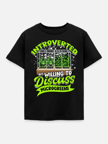 Microgreen Microgreens - Kinder T-Shirt - Schwarz