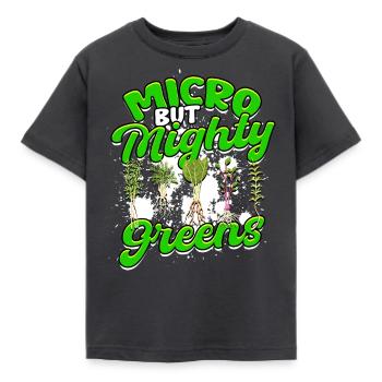 Microgreen Microgreens Micro But Mighty Greens - Kids' T-Shirt - dark grey - Front - AI Model Kid Female (0cm)