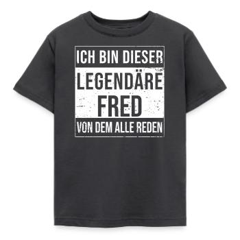 Je suis cette chemise légendaire pour Fred - T-shirt Enfant - charbon - Devant - AI Model Kid Female (0cm)