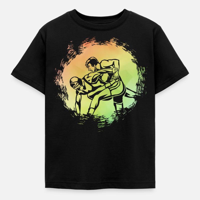 Ringen - Kinder T-Shirt - Schwarz