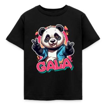 GALA - Beau nom de fille avec panda cool - T-shirt Enfant - noir - Devant - AI Model Kid Female (0cm)