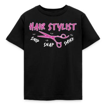 Coiffeur Coiffeur Coiffeur Coiffeur - T-shirt Enfant - noir - Devant - AI Model Kid Female (0cm)