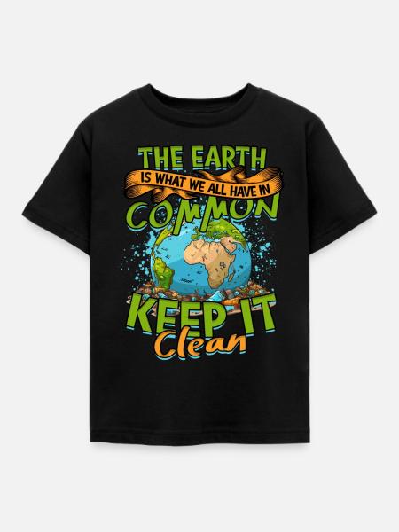 Umweltschützer Umweltschutz - Kinder T-Shirt - Schwarz