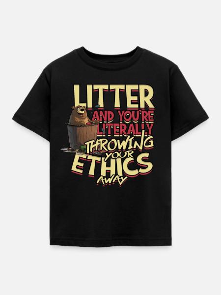 Umweltschutz Umweltschützer Klimaschutz - Kinder T-Shirt - Schwarz