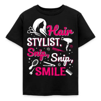 Coiffeur Coiffeur Coiffeur Coiffeur - T-shirt Enfant - noir - Devant - AI Model Kid Female (0cm)