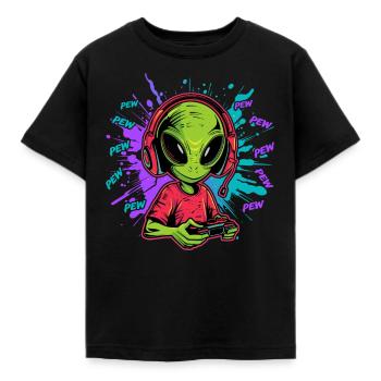 Jeux vidéo | Joueur | Console et jeux - T-shirt Enfant - noir - Devant - AI Model Kid Female (0cm)