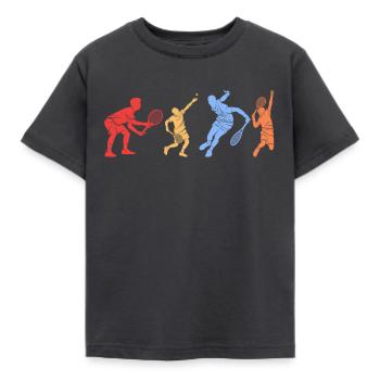 Silhouettes de joueurs de squash Squash - T-shirt Enfant - charbon - Devant - AI Model Kid Female (0cm)