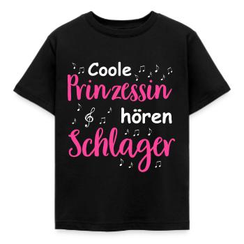 Schlager Tshirt Damen Schlagerparty Kostüm Party - Kinder T-Shirt - Schwarz - Vorne - AI Model Kid Female (0cm)