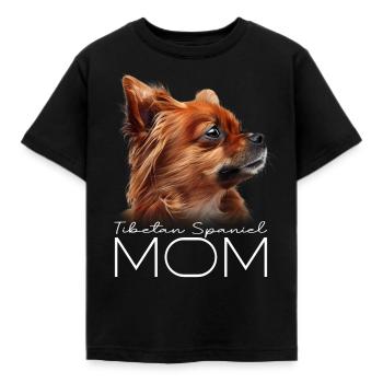 Maman épagneul tibétain - T-shirt Enfant - noir - Devant - AI Model Kid Female (0cm)