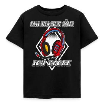 Je ne t’entends pas, je joue, je joue - T-shirt Enfant - noir - Devant - AI Model Kid Female (0cm)