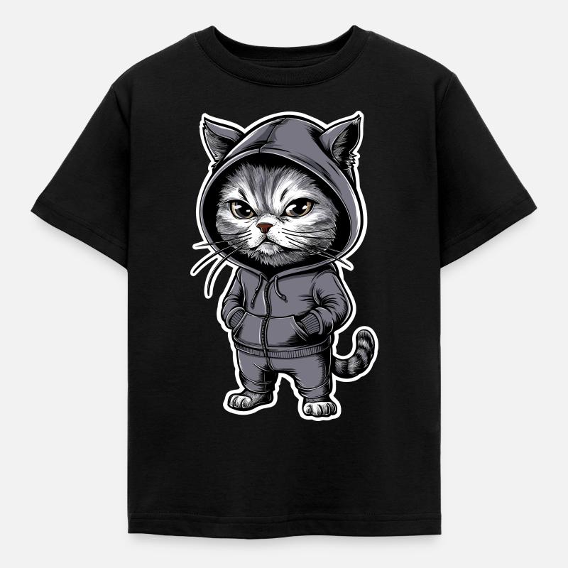 Chat en colère Chat Chat - T-shirt Enfant - noir