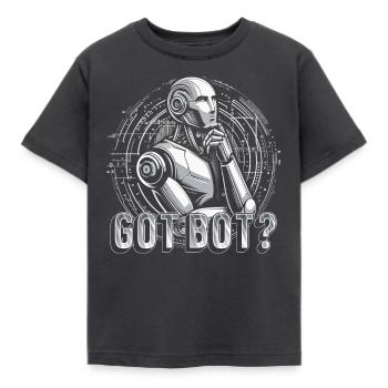 Robotik Ingenieur Got Bot? - Kinder T-Shirt - Dunkelgrau - Vorne - AI Model Kid Female (0cm)
