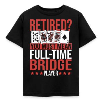 Bridge Kartenspiel Geschenk - Kinder T-Shirt - Schwarz - Vorne - AI Model Kid Female (0cm)