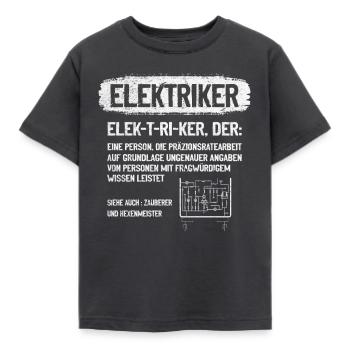 Électricien fier, professionnel et irrésistible - T-shirt Enfant - charbon - Devant - AI Model Kid Female (0cm)