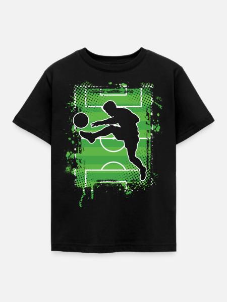 Fußball Fußballer - Kinder T-Shirt - Schwarz