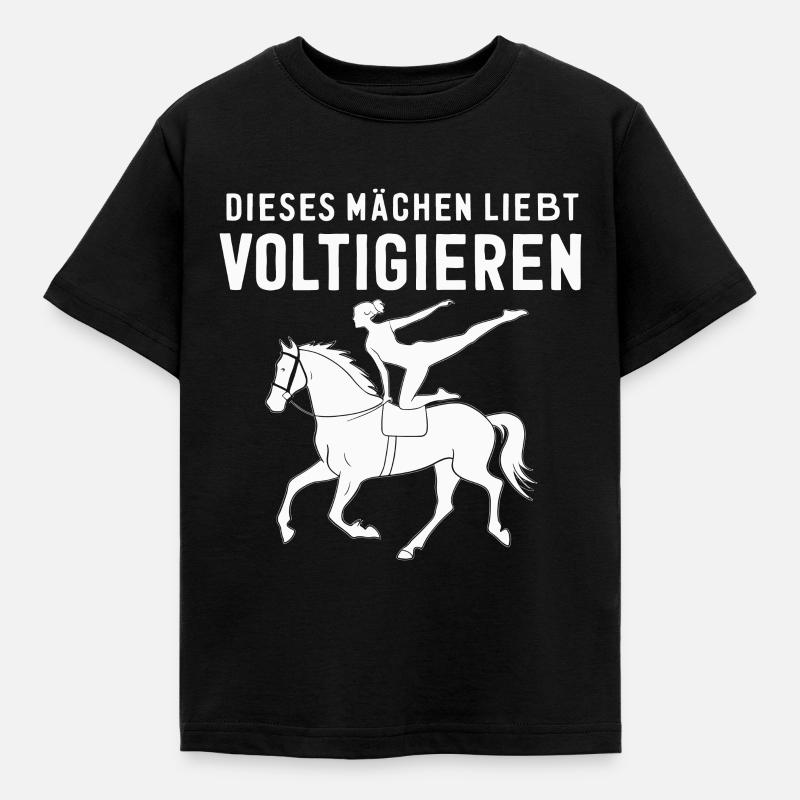 Aime le cadeau de voltige à cheval - T-shirt Enfant - noir