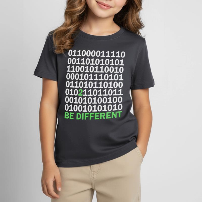 Binary Code Be Different Kids' T-Shirt