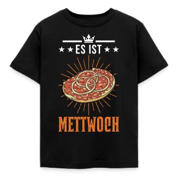 C’est Mettwoch Mettbrötchen Mett Hackepeter - T-shirt Enfant - noir - Devant - AI Model Kid Female (0cm)