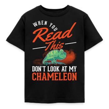 Cadeau caméléon Caméléon - T-shirt Enfant - noir - Devant - AI Model Kid Female (0cm)