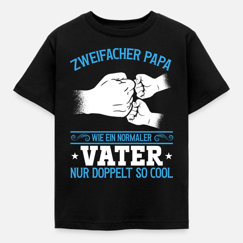 Comme un papa normal, seulement deux fois plus cool - T-shirt Enfant - noir