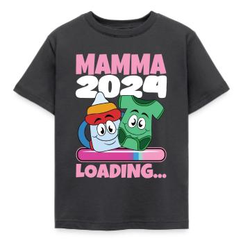 Super Mamma 2024 Loading - Kids' T-Shirt - dark grey - Front - AI Model Kid Female (0cm)