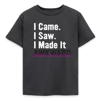 INTJ I Came I Saw I Made It Awkward - Kinder T-Shirt - Dunkelgrau - Vorne - AI Model Kid Female (0cm)