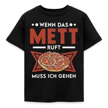 Quand la viande hachée appelle, je dois aller Mettbrötchen - T-shirt Enfant - noir - Devant - AI Model Kid Female (0cm)