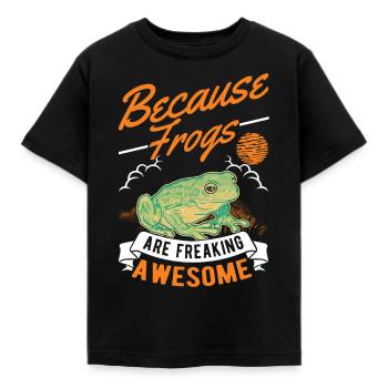Frog Gift Tree Frog - Kids' T-Shirt - black - Front - AI Model Kid Female (0cm)