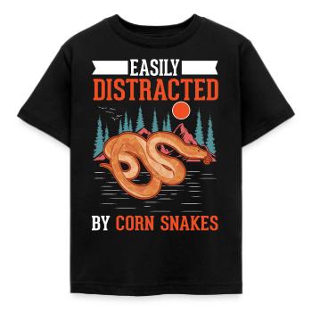 Facilement distrait par les serpents des blés Serpent des blés - T-shirt Enfant - noir - Devant - AI Model Kid Female (0cm)