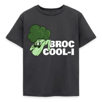 Broc Cool-I Broccoli Healthy Vegetables - Kids' T-Shirt - dark grey - Front - AI Model Kid Female (0cm)