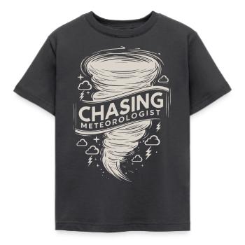 Tornade Twister Chasseur Météorologue - T-shirt Enfant - charbon - Devant - AI Model Kid Female (0cm)