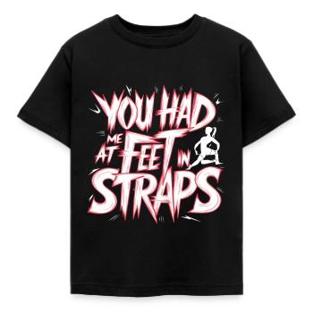 Tu m’avais aux pieds dans les sangles 55 - T-shirt Enfant - noir - Devant - AI Model Kid Female (0cm)